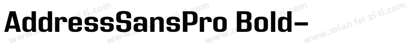 AddressSansPro Bold字体转换
